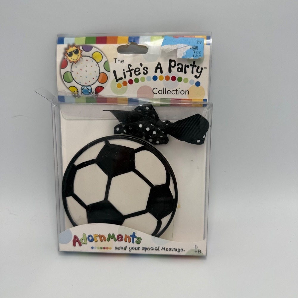 Burton + Burton Soccer Ball Ornament Lifes A Party Collection Adornments NIB